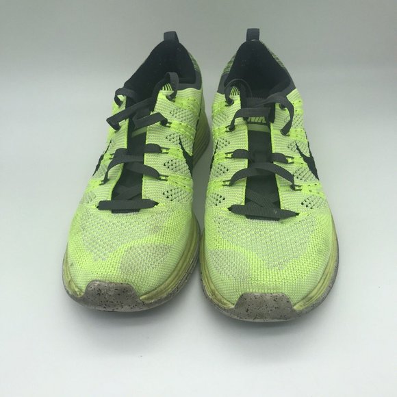 Nike Lunarlon Flyknit One Womens Size 8.5‎ Running Shoes Green Yellow Sneakers - Picture 3 of 10